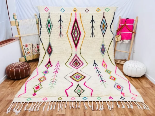 Amazing Multicolored Rug - Custom Fabulous Beni Ourain Rug (152x182 cm)