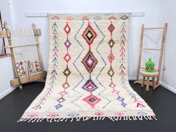 Authentic Moroccan Rug - Beni Ourain rug (92x214 cm)